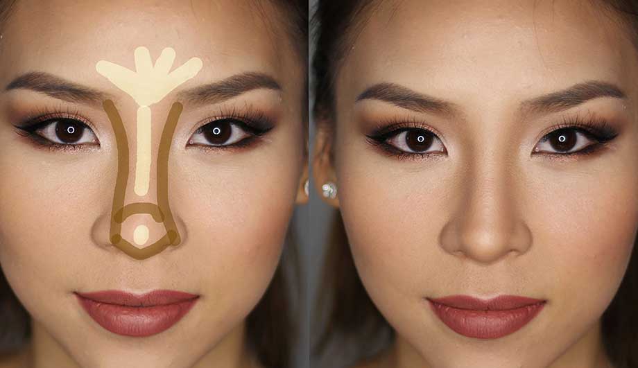 Как зрительно уменьшить нос с помощью прически и макияжа